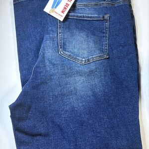 Wax Jean Women's Skinny High Waisted Jeans in Deep Blue Sz 20